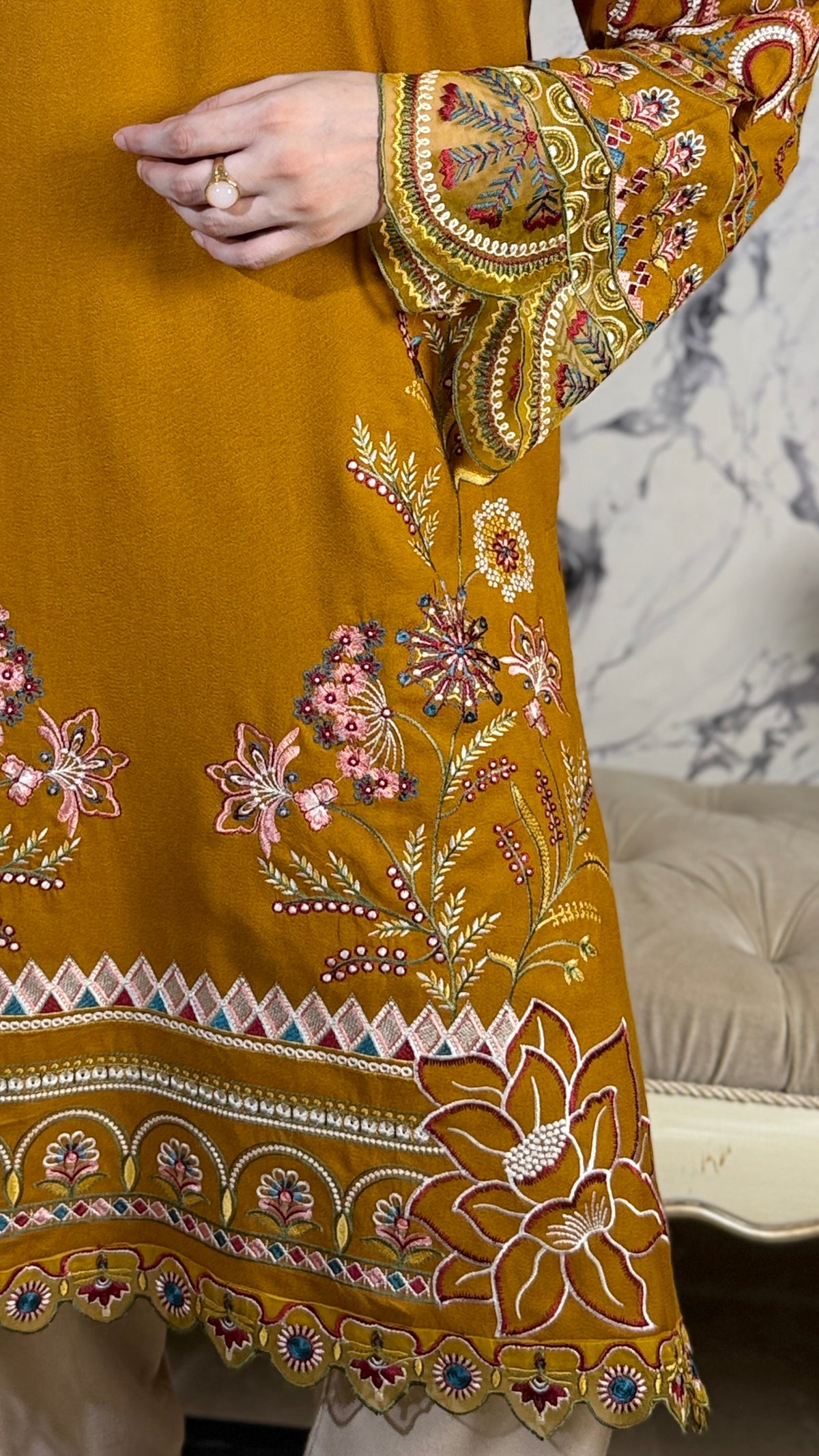 Zar-e-Mustard Dhanak 3 Piece