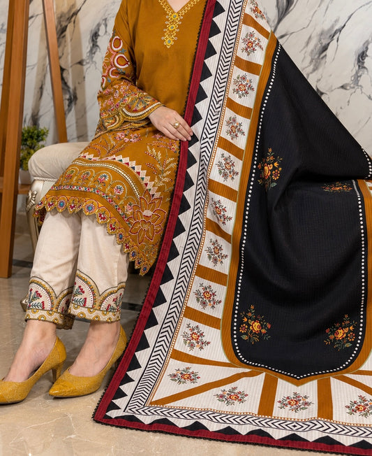 Zar-e-Mustard Dhanak 3 Piece