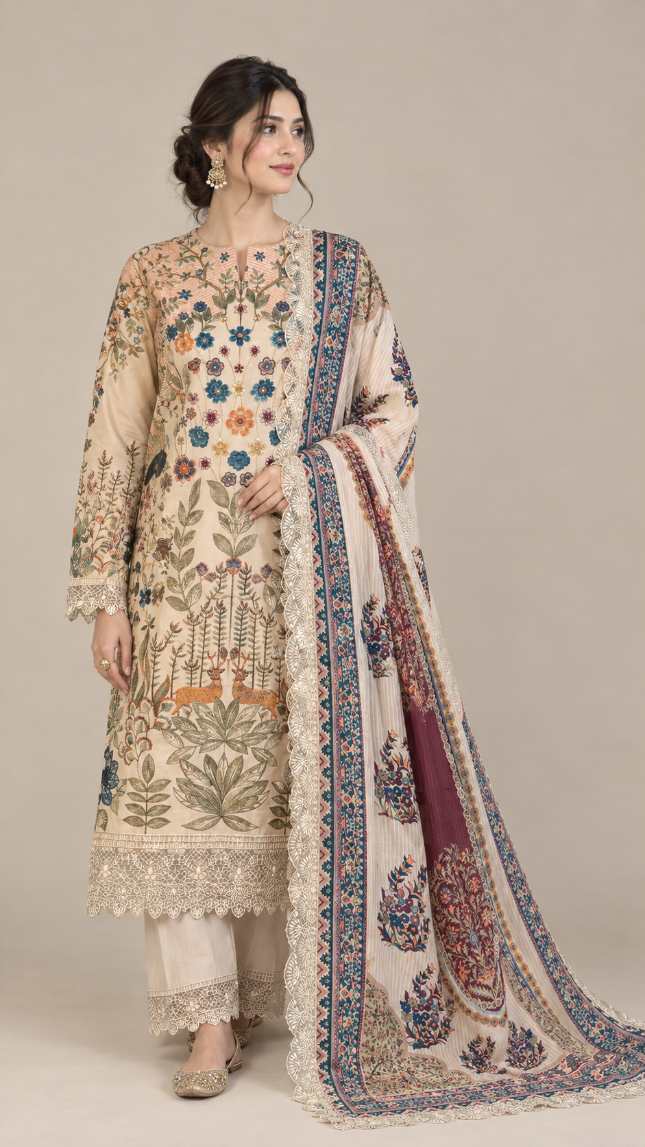 Rang-e-Haya 3 piece embroidered