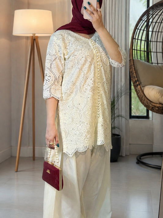 Noor-e-Safaid 2 Piece Embroidered