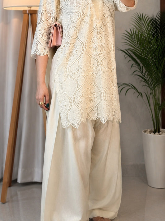 Chandni Ivory 2 Piece Embroidered